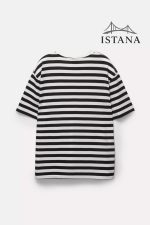 تیشرت مردانه آستین کوتاه پول اند بیر 3245765 PULL&BEAR Striped short sleeve T-shirt - Image 2