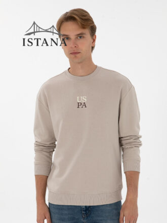 بلوز مردانه برند یو اس پولو Us polo  SADECE ONLINE MAĞAZADA  Erkek Comfort Fit Bisiklet Yaka Taş Basic Sweatshirt 50313760-VR049