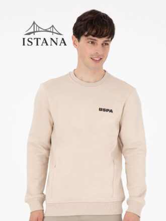 بلوز مردانه برند یو اس پولو Us polo Erkek Regular Fit Bisiklet Yaka Taş Sweatshirt 50292362-VR049