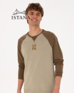 بلوز مردانه برند یو اس پولو Us poloErkek Bisiklet Yaka Regular Fit Haki İnce Sweatshirt 50315420-VR027 - Image 3