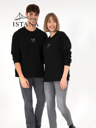 بلوز مردانه برند یو اس پولو Us polo Erkek Comfort Fit Bisiklet Yaka Siyah Basic Sweatshirt 50293420-VR046
