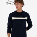 بلوز مردانه برند یو اس پولو Us polo Erkek Regular Fit Bisiklet Yaka Lacivert İnce Sweatshirt 50313801-VR033