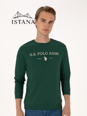 بلوز مردانه برند یو اس پولو Us polo Erkek Regular Fit Bisiklet Yaka İndigo Sweatshirt 50313743-VR079