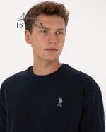 بلوز مردانه برند یو اس پولو Us polo Erkek Comfort Fit Bisiklet Yaka Lacivert Sweatshirt 50317050-VR033 - Image 2