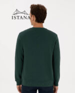 بلوز مردانه برند یو اس پولو Us polo Erkek Regular Fit Bisiklet Yaka Koyu Yeşil Sweatshirt 50308672-VR079 - Image 5