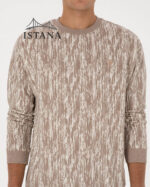 بلوز مردانه برند یو اس پولو Us polo Erkek Regular Fit Bisiklet Yaka Koyu Bej Sweatshirt 50309983-VR088 - Image 3