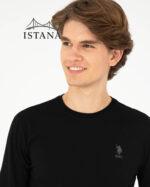 بلوز مردانه برند یو اس پولو Us polo Erkek Siyah Basic Sweatshirt 50289027-VR046 - Image 2