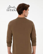بلوز مردانه برند یو اس پولو Us polo Erkek Regular Fit Bisiklet Yaka Haki Basic Sweatshirt 50289058-VR027 - Image 5