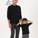 بلوز مردانه برند یو اس پولو Us polo Erkek Regular Fit Bisiklet Yaka Siyah İnce Basic Sweatshirt 50313752-VR046