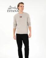 بلوز مردانه برند یو اس پولو Us polo Erkek Regular Fit Bisiklet Yaka Bordo İnce Basic Sweatshirt 50293430-VR049 - Image 3