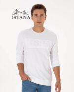 بلوز مردانه برند یو اس پولو Us polo Erkek Regular Fit Bisiklet Yaka Beyaz Basic Sweatshirt 50307793-VR013