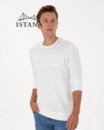 بلوز مردانه برند یو اس پولو Us polo Erkek Regular Fit Bisiklet Yaka Beyaz Basic Sweatshirt 50307793-VR013 - Image 4