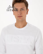 بلوز مردانه برند یو اس پولو Us polo Erkek Regular Fit Bisiklet Yaka Beyaz Basic Sweatshirt 50307793-VR013 - Image 5