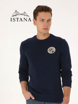 بلوز مردانه برند یو اس پولو Us polo Erkek Regular Fit Bisiklet Yaka Lacivert Sweatshirt 50308717-VR033