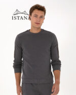 بلوز مردانه برند یو اس پولو Us polo Erkek Regular Fit Bisiklet Yaka Gri Sweatshirt 50316363-VR024 - Image 4
