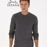 بلوز مردانه برند یو اس پولو Us polo Erkek Regular Fit Bisiklet Yaka Gri Sweatshirt 50316363-VR024