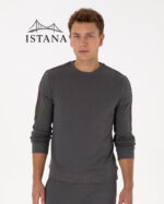 بلوز مردانه برند یو اس پولو Us polo Erkek Regular Fit Bisiklet Yaka Gri Sweatshirt 50316363-VR024
