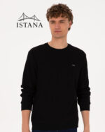 بلوز مردانه برند یو اس پولو Us polo Erkek Bisiklet Yaka Regular Fit Petek Dokulu Siyah Sweatshirt 50316304-VR046 - Image 3