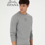 بلوز مردانه برند یو اس پولو Us polo Erkek Regular Fit Bisiklet Yaka Gri Melanj Sweatshirt 50293436-VR086