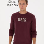بلوز مردانه برند یو اس پولو Us polo Erkek Regular Fit Bisiklet Yaka Bordo Sweatshirt 50315536-VR177