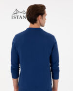 بلوز مردانه برند یو اس پولو Us polo Erkek Regular Fit Bisiklet Yaka İndigo Sweatshirt 50293461-VR028 - Image 2
