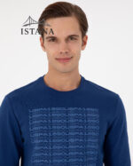 بلوز مردانه برند یو اس پولو Us polo Erkek Regular Fit Bisiklet Yaka İndigo Sweatshirt 50293461-VR028 - Image 4