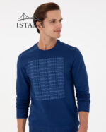 بلوز مردانه برند یو اس پولو Us polo Erkek Regular Fit Bisiklet Yaka İndigo Sweatshirt 50293461-VR028 - Image 5